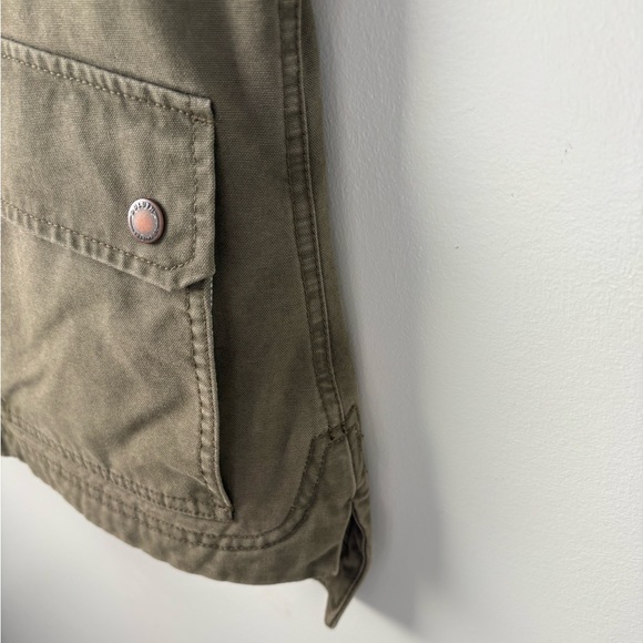 NWT women’s Duluth Trading Olive Green Utility Canvas Vest xs - Picture 10 of 10